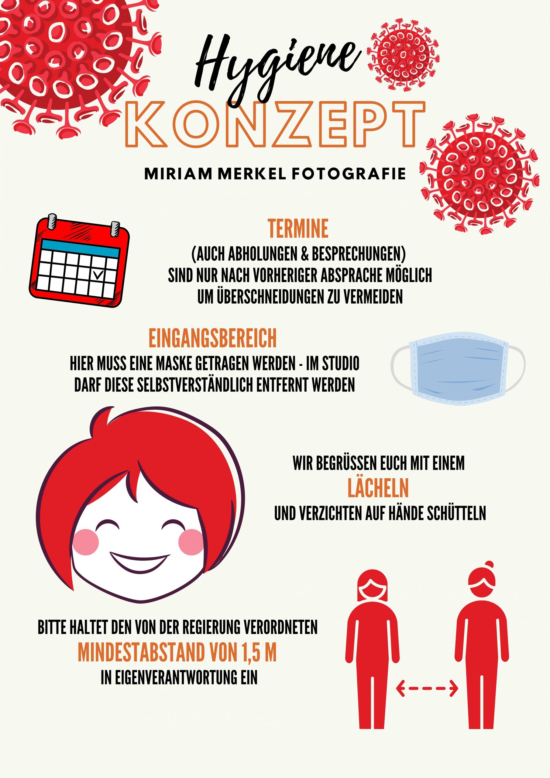 Hygiene Konzept Seite 1 Hygiene Konzept Miriam Merkel Fotografie