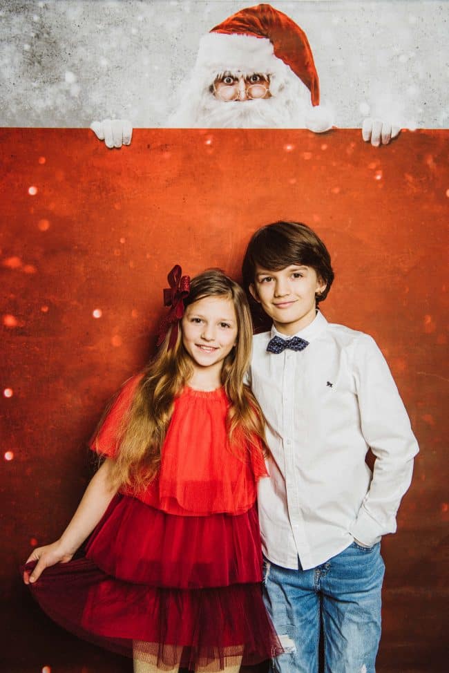Geschwisterportrait Weihnachten